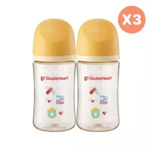 더블하트 아기 캐릭터 젖병 240ml X6 젖꼭지 X6 한글