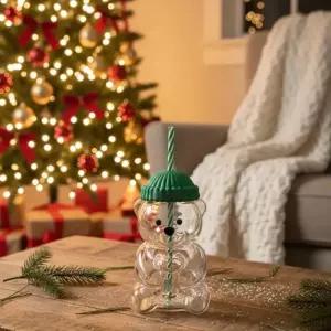 [정품] 듀프 20oz 투명 곰돌이 베어 글라스 유리 텀블러 아이스 베어 콜드컵 591ml