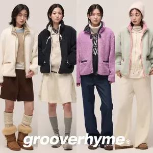 [그루브라임] 여성 본딩 플리스 하이넥 점퍼 1종