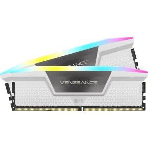 코르세어 복수 RGB DDR5 RAM 32GB(2x16GB) 6000MHz CL36-44-44-96 1.35V 인텔 XMP 3.0 데스크톱 컴퓨터 메모리 - 흰색(CMH32GX5M2E6000C36W)