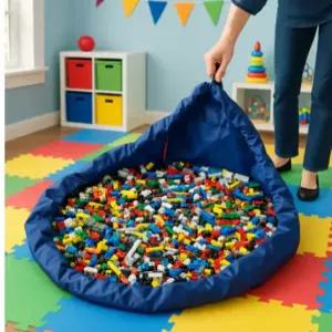 장난감 블록 정리 매트 정리함 놀이 수납 플레이 방수 매트 주머니