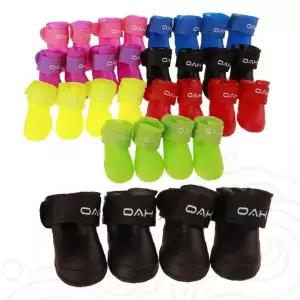 반려동물 강아지 실리콘 발가락 보호 장화 미끄럼방지 산책용 신발