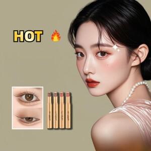 아이섀도우 아이라이너 삼색 아이섀도우 스틱 방수 매트 마감 하이라이터 펜 오래 지속되는 아이 메이크업