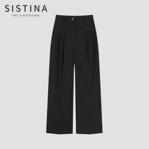 스트라이프 투턱 와이드 팬츠_AWWSLO41130_BK 796306