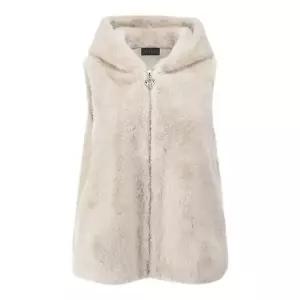 [탱커스]후드 집업 소프트 페이크 퍼 베스트 (TX4VT015L0)