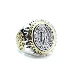 실버 원 ma 멕시코의 전설 과달루페 성모 마리아 멕시칸 실버링 25호 남성 반지 실버925