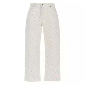 [해외배송] 26SS 골든구스 데님 팬츠 GWP00844 P00084010190 WHITE