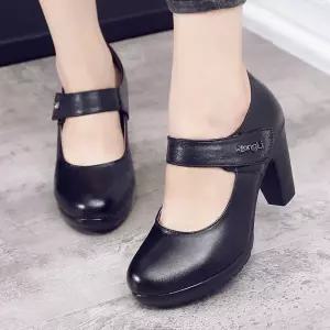 통굽 가보시힐 구두 구두 스트랩 발편한 메모