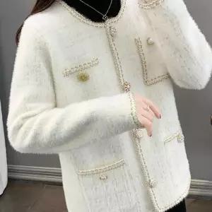 더블포켓 여성 경량 더블 노카라 포켓 트위드패딩