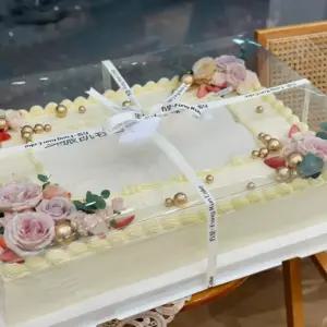 대형 케이크 상자 사각 투명박스 선물포장 화이트 컵케익