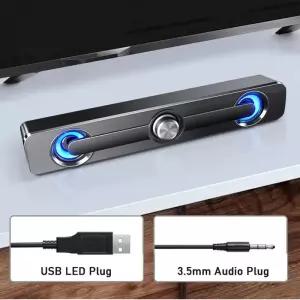 사운드바 스피커 V-111 컴퓨터 USB 유선 바 스테레오 서브우퍼 베이스 PC 노트북 휴대폰 스마트폰 태블릿 M