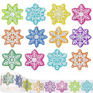 100-500pcs 반짝이 다채로운 눈 스티커 파티 크리스마스 선물 포장 라벨 편지지 어린이 스크랩북