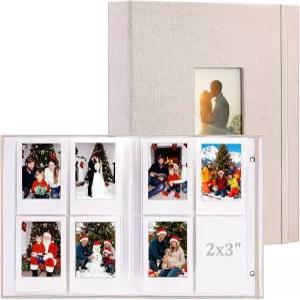 나보니 2팩 2x3인치 사진 앨범 208장의 폴라로이드 후지필름 인스탁스 미니 11 9 8 7s 25 26 50s 90 에보