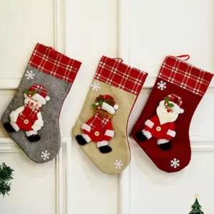 크리스마스 벽장식 산타 눈꽃 양말주머니 3종 어린이집 보육원 홈인테리어 카페장식