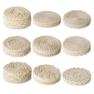 ZNZAKA 54야드 베이지 레이스 리본 빈티지 재봉 코바늘 트리밍 DIY 스크랩북 인형 웨딩 공예 용품