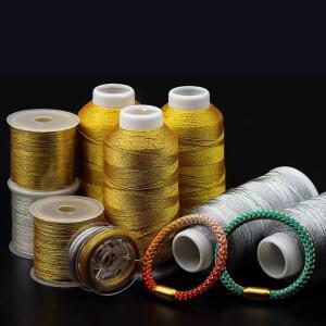 금실 은실 3 6 9 12 가닥 꼬임 손 로프 팔찌 수제 미세 권선 DIY