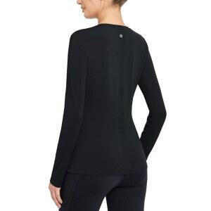 발레프 여성 보온 소매 러닝 겨울 날씨 안감 긴 베이스 스키 플리스 셔츠 레이어 크루넥 상의 추운 운동