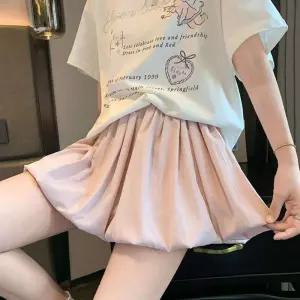 스커트 치마 SK 하이웨스트 호박 펌킨 미니 여성 밴딩 벌룬