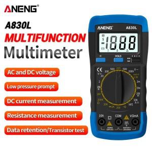 ANENG A830L 미니 소형 포켓 휴대용 디지털 멀티미터 LCD AC/DC 전압 전류 다이오드 주파수 테스터 도구