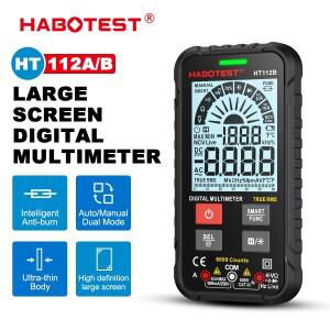 HABOTEST HT112B 디지털 스마트 멀티미터 자동 범위 DMM 전압계 True RMS NCV 측정기 4000 카운트 멀티 테