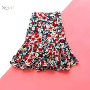 라틴댄스복 라인댄스복 꽃무늬프릴스커트 차밍복 프릴