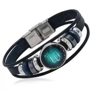 팔찌 행운을 건강과 전갈자리 가져오는 별자리 실팔찌 매듭 원석 가죽 소원 행운 자석 건강 커플