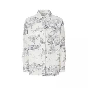 매장정품 HAZZYS 헤지스 [25FW] 아이보리 에뚜왈 프린트 오버 셔츠 (HZSH5C701IV) 830103