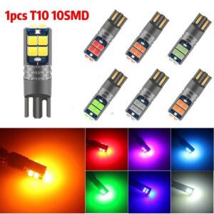 1x T10 W5W LED Canbus 12V 24V 전구 10SMD 194 168 자동차 인테리어 조명 플레이트 돔 독서 램프 클리어런