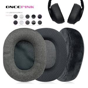 [호환품]로지텍 호환 G Pro X 헤드폰용 Oncepink 교체용 이어 패드 두꺼운 쿠션 헤드밴드 귀마개 커버