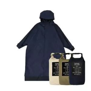 남녀공용 레인코트 우비 비옷 우의 파우치 세트 네이비 (WFJ5QF6)