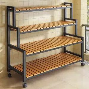 이동식 철제화분선반 실내 정리대 3단 미니화분 다육이