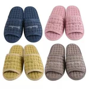 고품질 부드러운 실내 거실화 순면 슬리퍼 편안한 실내화 집안용 (WFJQG2P)