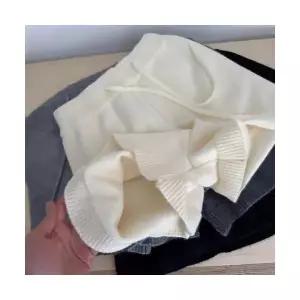 여성 여름 도톰 하이웨스트 와이드 니트 반바지 추동 A라인 캐주얼 바지 MF4