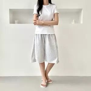 세미 배기팬츠 여자바지 밴딩바지 신상 면바지 일자 (WFJPV4G)