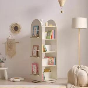 파티션책장 폭좁은책장 거실서재 CP101 전면 5단 회전 1co