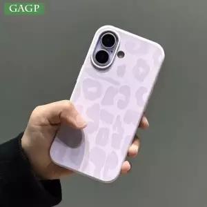 아이폰 호환 17 11 12 13 14 15 16 프로 맥스 플러스용 레오파드 패턴 액상 실리콘 케이스 소프트 카메라