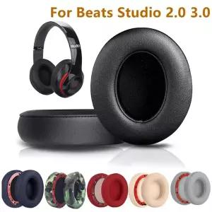 Beats Studio 2.0 Studio 3.0 무선 및 유선 헤드폰 교체용 이어 패드 쿠션 이어 패드 단백질 가죽 B0500 B0