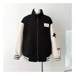 [마롱패션]Me 여성 겨울 뽀글이 후리스 오버핏 야구 점퍼 LK-J02 1007271