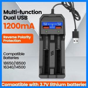 스마트 LCD 디스플레이 배터리 충전기 USB - 18650 18350 18500 16340 리튬 이온/IMR/INR/ICR 3.6V/3.7V 충