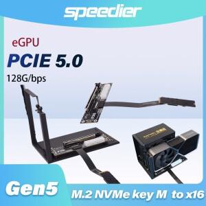 eGPU 어댑터 F3G M.2 NVMe to PCI-E 5.0 X16 도크 외부 케이블 그래픽용 NUC/ITX/STX/노트북 PC Gen5 고속