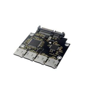 2.5인치 4 TF-SATA 어댑터 카드 자체 제작 SSD 솔리드 스테이트 드라이브 Micro-SD-SATA 그룹 RAID 카드용