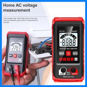 스마트 디지털 멀티미터 AC/DC 전압 저항 연속성 측정 테스터 백라이트 포함 NCV 멀티미터 HT123