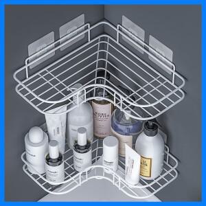 스테인레스 스틸 코너 욕실 스토리지 랙 비 천공 욕실 스토리지 랙 화장실 및 화장실 삼각대 벽걸이 형 랙
