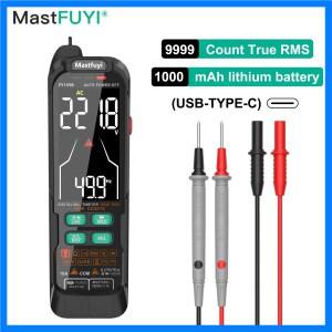 MASTFUYI 디지털 멀티미터 9999 True RMS 10A 1000V AC/DC 전류 전압 커패시턴스 저항 자동 범위 테스터 도