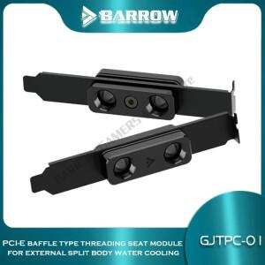 BARROW 패스스루 피팅 PCI-E 배플형 플레이트 홀더 컴퓨터 외부 수냉용 스레딩 시트 모듈, GJTPC-01