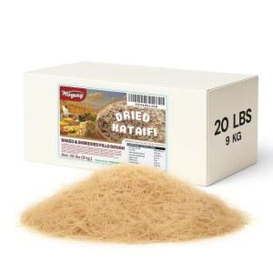 두바이 초콜릿 바 피스타치오를 위한 대량 구운 카타이피 파쇄 필로 도우 20파운드(9kg), 카드보드에 담긴 나페 피스타치오 페이스트리를 카다이프 페이스트리. 쿠나파 카타피 쿠네페 카다