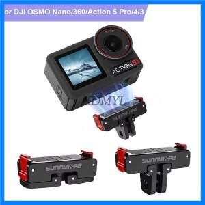 DJI 오스모 나노 액션 5 프로 4 3/오스모 360용 마그네틱 어댑터 마운트 접이식 퀵 릴리즈 마운트 베이스