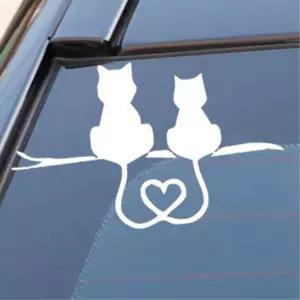 고양이 꼬리 하트 자동차 데칼 스티커 차량악세사리 30대남성 레이꾸미기 셀프튜닝