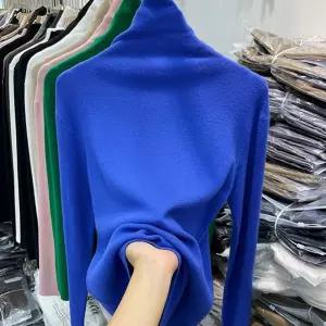 얇은 니트 여리여리 터틀넥 여자 코발트블루 목폴라