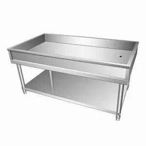 주방 스텐 배수 업소용 김치작업대 스테인레스 버전